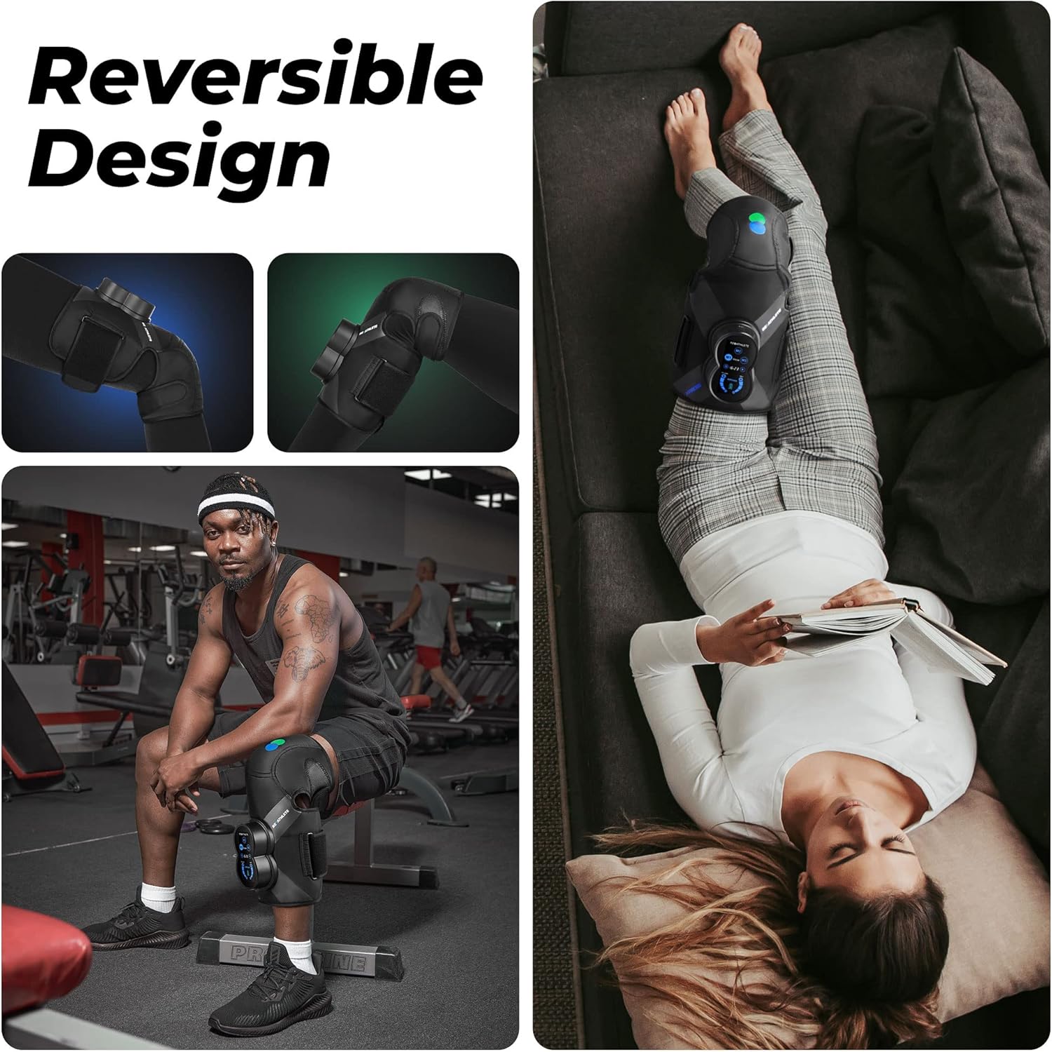 REATHLETE XPRESS Knee Massager: Leg Compression Massager for Knee Pain Relief | Leg Massager With Heat and Compression | Also Calf Massager or Thigh Massager | Leg Compression Massager for Circulation