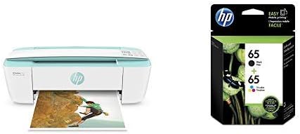 HP DeskJet 3755 Compact All-in-One Wireless Printer, HP Instant Ink, Works with Alexa - Seagrass Accent (J9V92A)