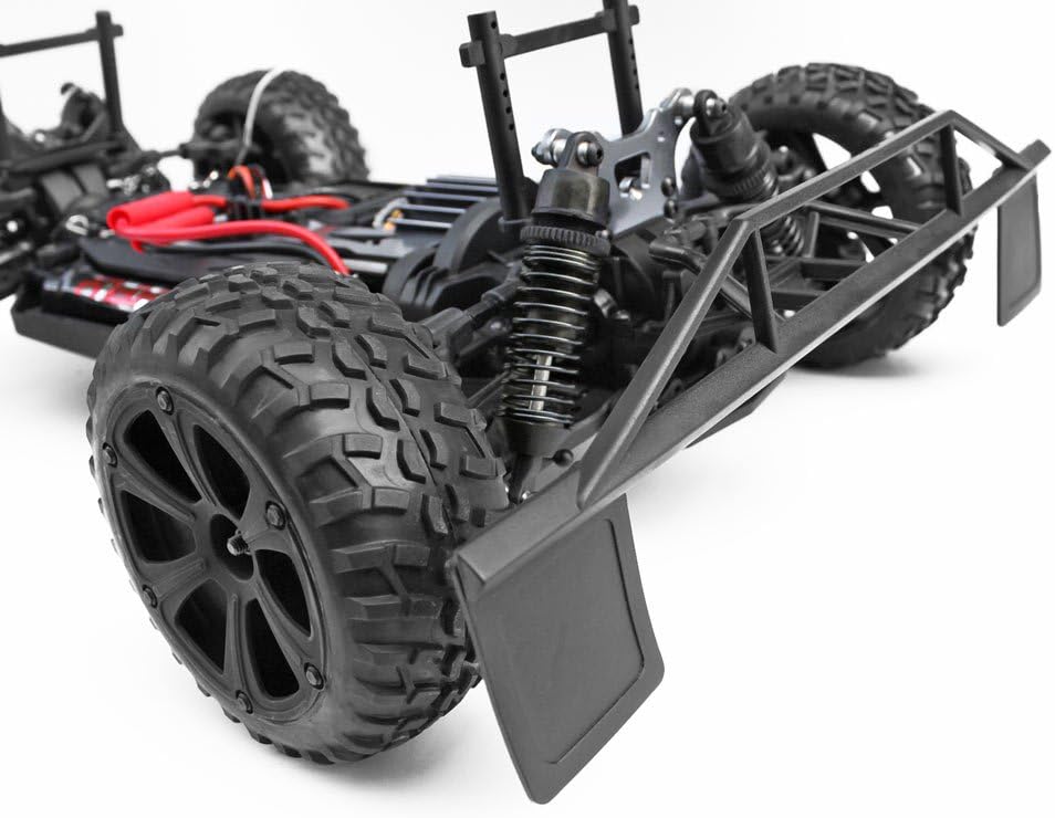 Redcat Racing Blackout SC 1/10 Scale Electric Short Course Truck with Waterproof Electronics Vehicle, Red