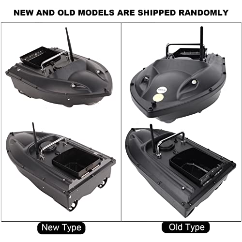 RC Bait Boat for Surf Fishing, 600M Black Remote Control Fishing Lure Bait Boat Fish Finder, Fishing Bait Boat Hook Post Boat, Loading Bait Boat for Carp Fishing Hook[US-Black]