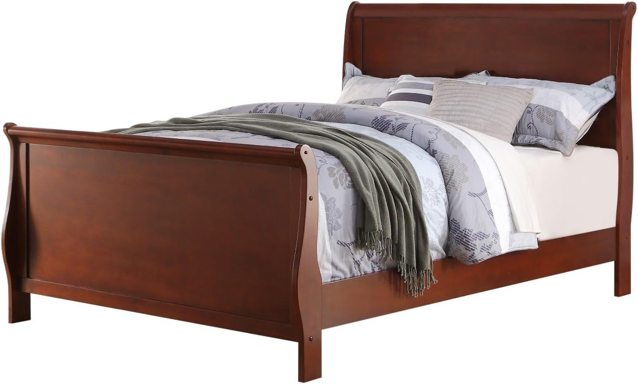 Poundex Twin Bed, Brown