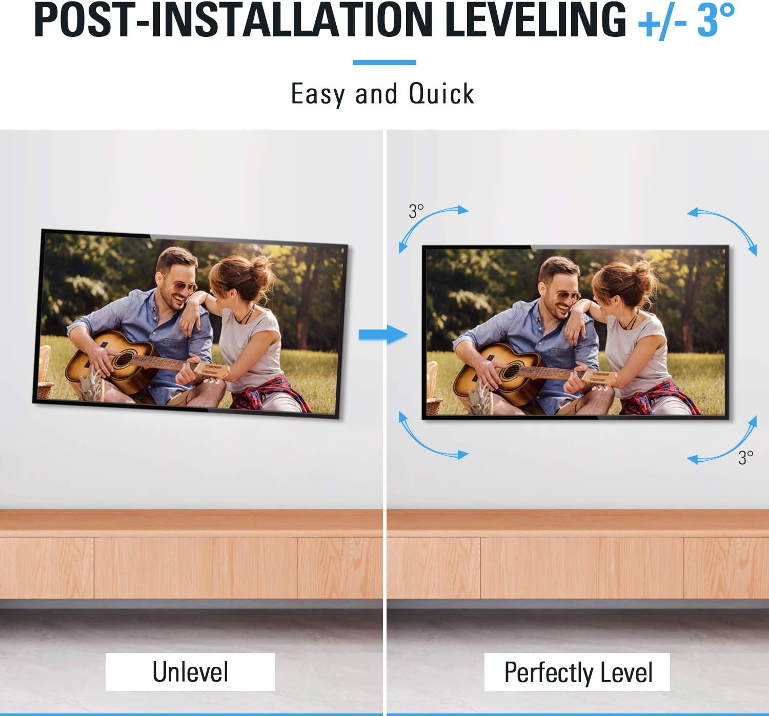 Mounting Dream TV Mount Full Motion TV Wall Mount for Most 26-55 Inch Flat Screen TV, Wall Mount TV Bracket with Dual Arms, Max VESA 400x400mm and 99 LBS, Fits 16", 18", 24" Studs MD2380-24K TV Mounts Pack of 2