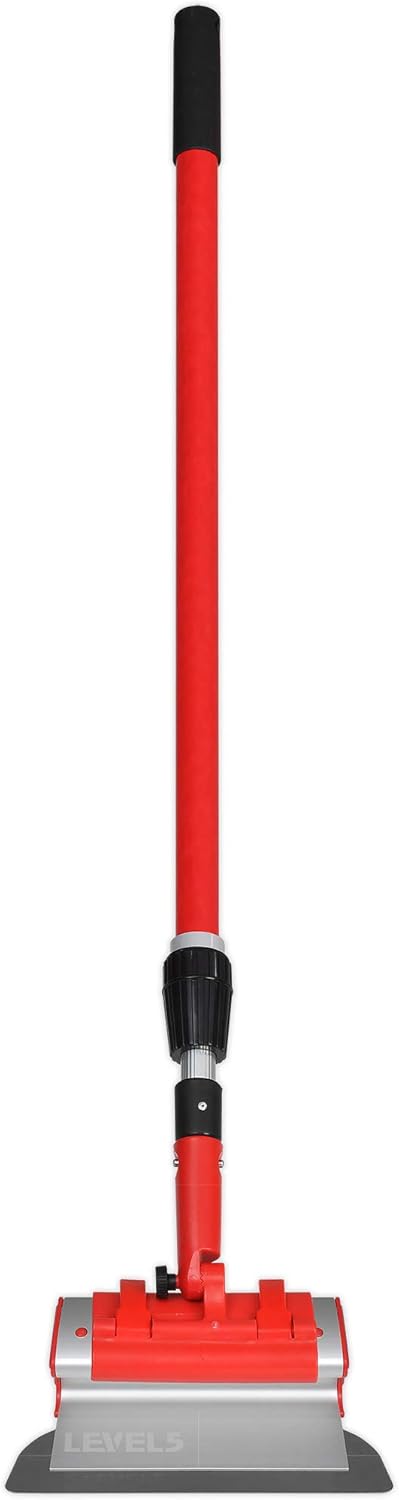LEVEL5 Skimming Blade Combo, 10 Blade + 40 - 67 Extension Handle | Smoothing/Knockdown Drywall Knife | Extruded Aluminum & European Stainless Steel Construction | High-Impact End Caps | 5-422