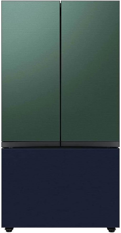 SAMSUNG Emerald Green Steel BESPOKE 3-Door French Door Refrigerator Top Panel