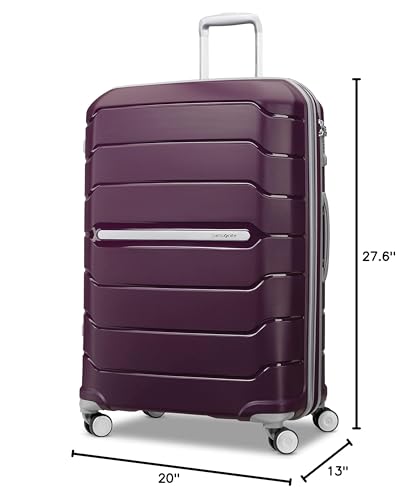 Samsonite Freeform 21-Inch Hardside Carry-On Luggage - Hardshell Carry-On Suitcase - TSA, Airline-Approved - Expandable Hard Shell, Smooth Rolling Spinner Wheels for Lightweight Travel - Navy