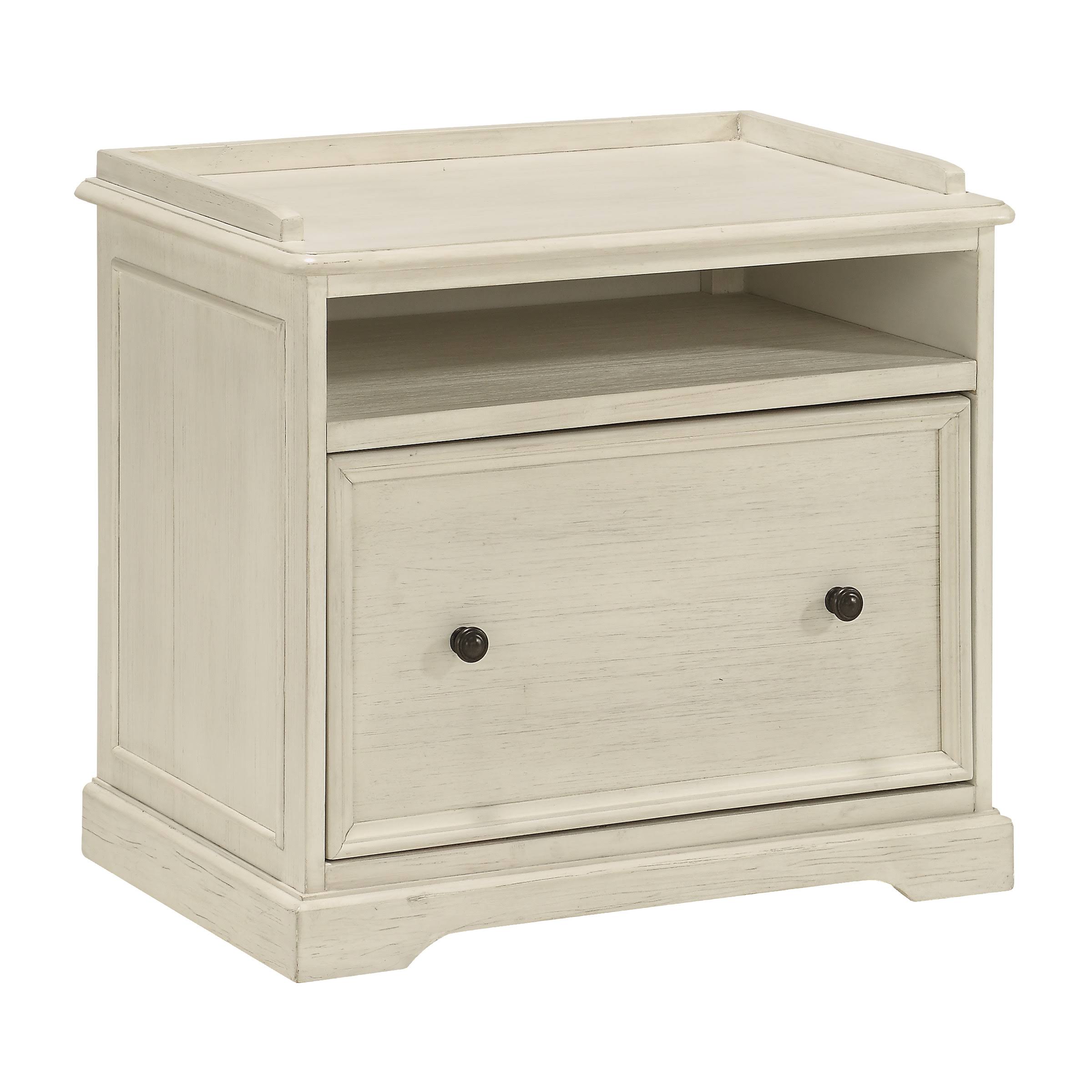 Osp Home Furnishings Country Lane File Cabinet in Antique White KD