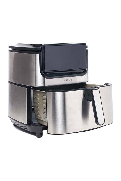 Yedi Evolution Air Fryer, 6.8 Quart, Stainless Steel, Ceramic Cooking Basket, with Deluxe Accessory Kit and Recipe Book
