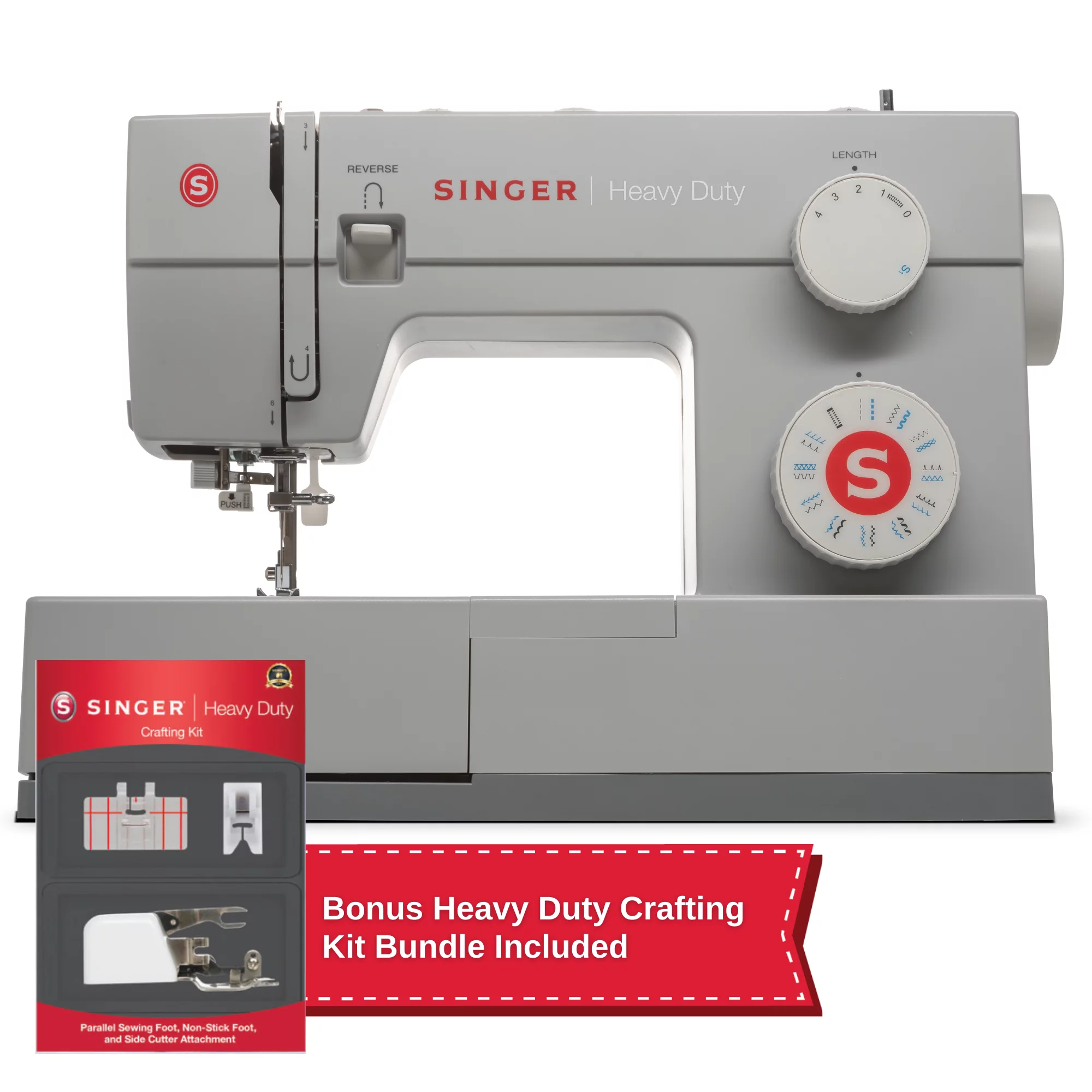 SINGER® Heavy Duty Value Bundle - 44S Sewing Machine with Presser Foot Kit