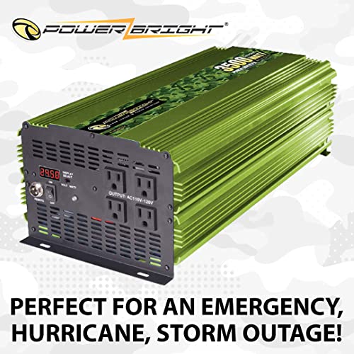 Power Bright Power Inverter, Battery Cables with Clamps
