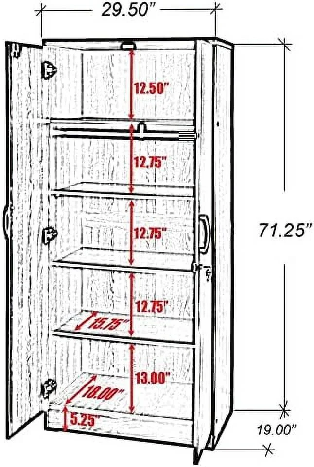 Modern Wood Two Door Armoire Wardrobe Cabinet In White