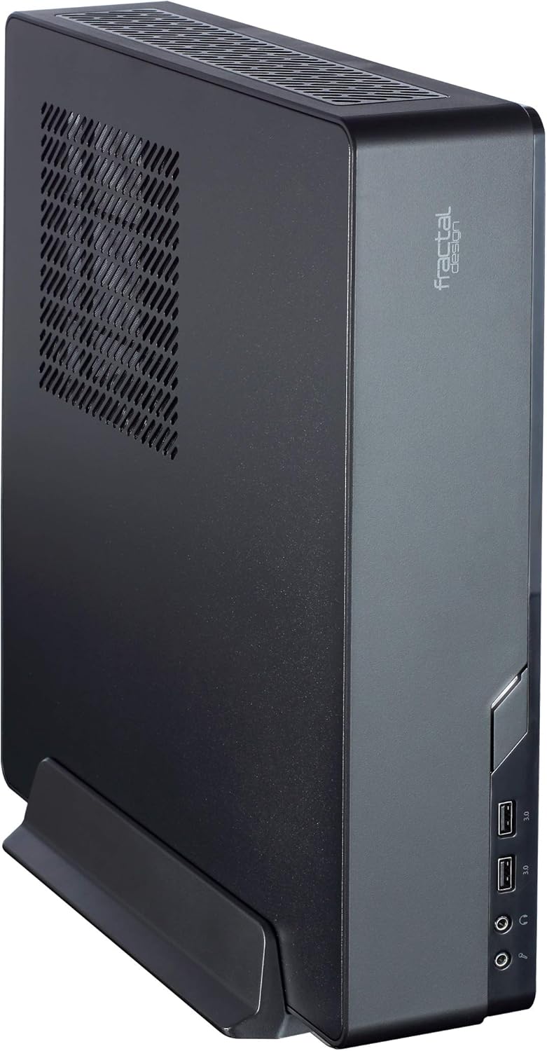 Fractal Design Node 202 Black Mini-ITX Slim Profile Compact Small Form Factor Computer Case with PCIE 3.0 Riser Card