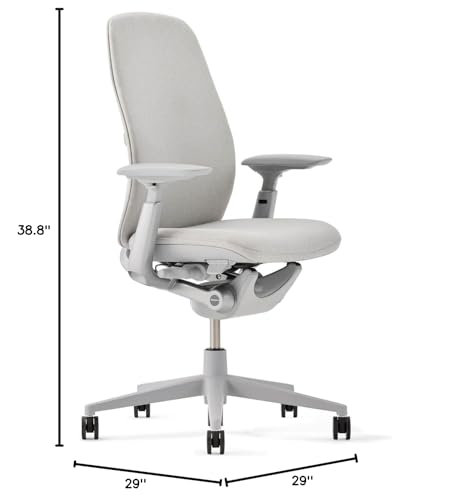Haworth Zody Standard Posture Upholstered Desk Chair - Stylish and Ergonomic Office Chair with Lumbar Support (Lake)