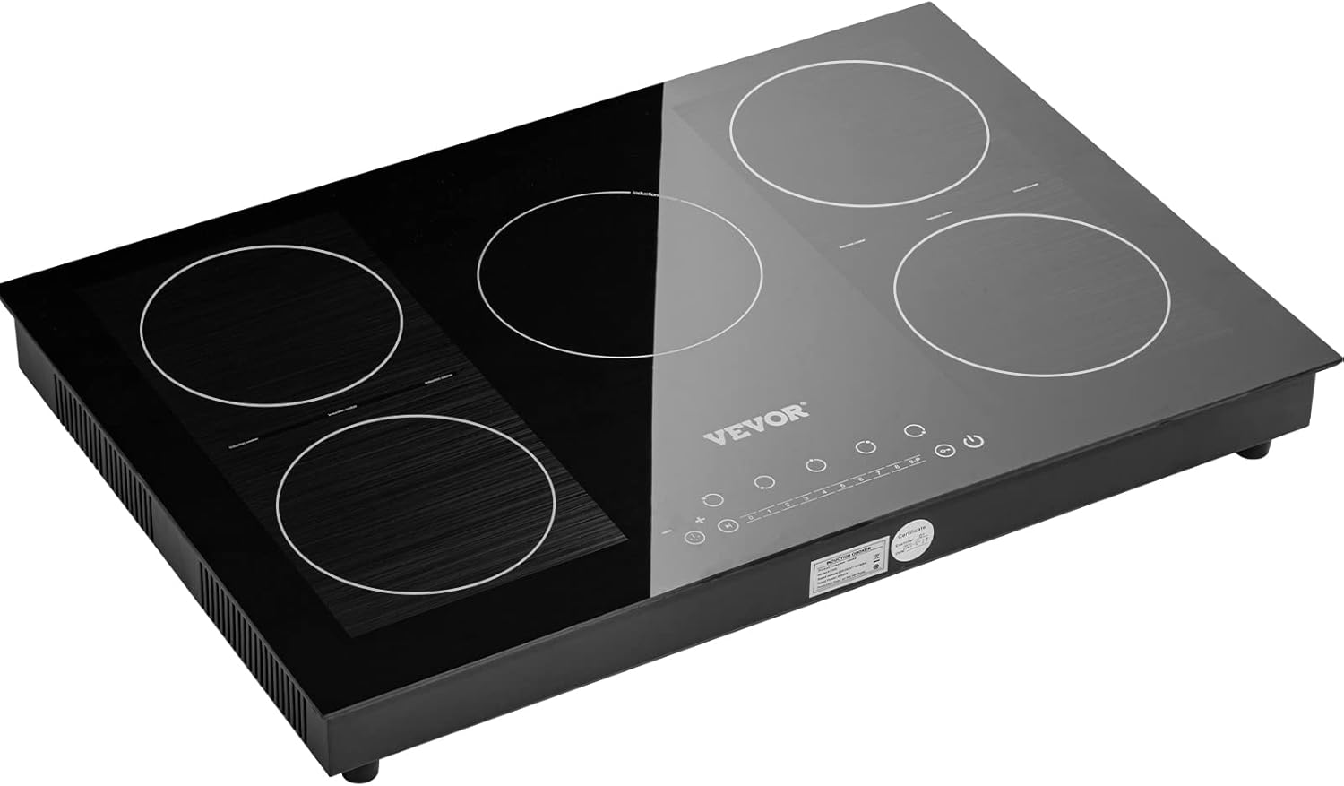 VEVOR Built-in Induction Electric Stove Top 5 Burners,35 Inch Electric Cooktop,9 Power Levels & Sensor Touch Control,Easy to Clean Ceramic Glass Surface,Child Safety Lock,240V