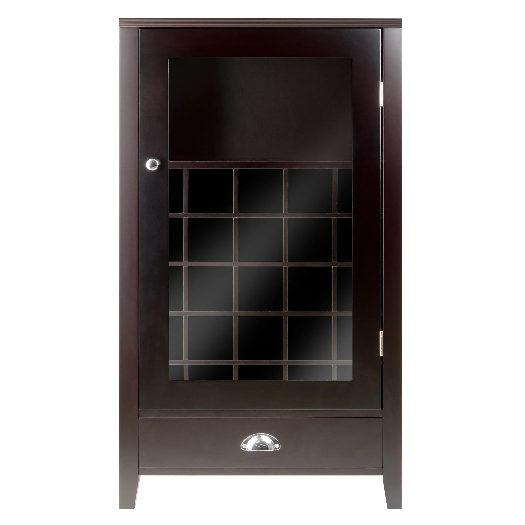 Winsome Wood Bordeaux 25-Bottle Modular Wine Cabinet, Espresso Finish