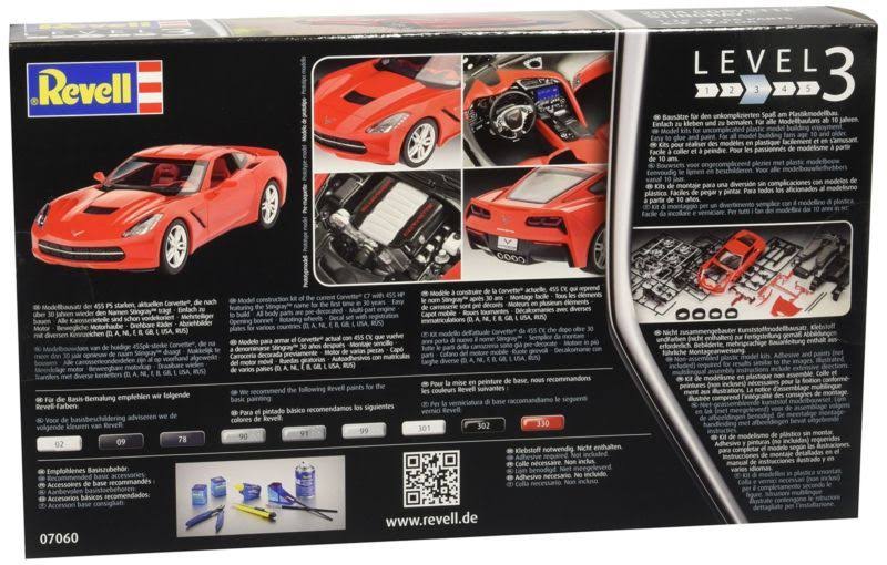 2014 Corvette Stingray C7 Car Revell Model Kit