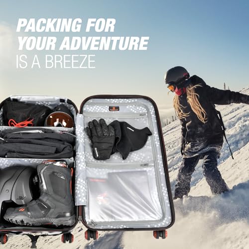 Traveler's Choice Maxporter II Hardside Polycarbonate Suitcase with Spinner Wheels, Carbon Gray, 30" Trunk Luggage