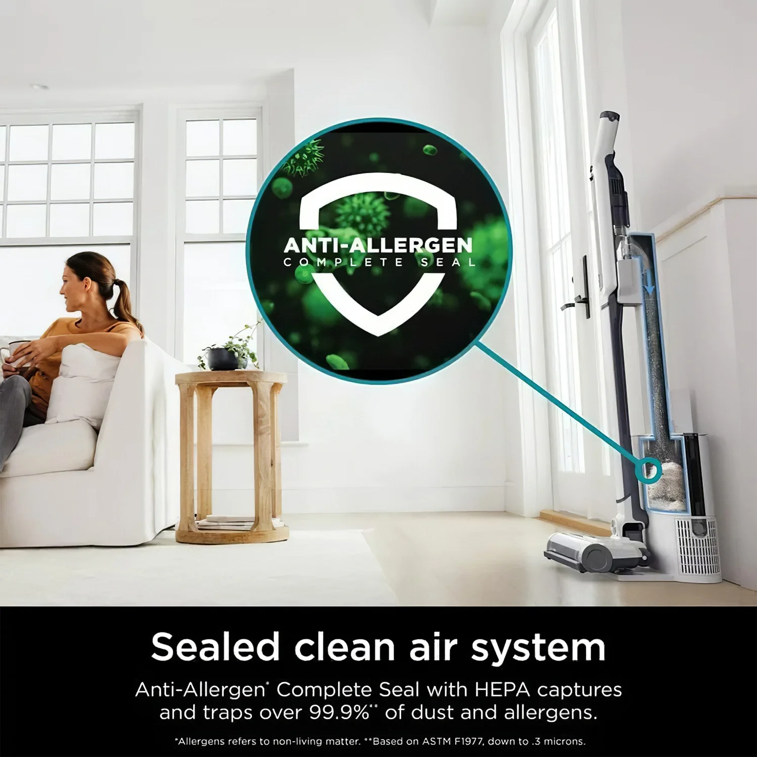 Pre-own Shark Wandvac Self-Empty System Cordless Stick Vacuum Cleaner with HEPA Self-Empty Base, WS640AE