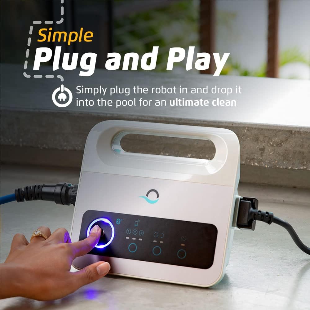 Dolphin Proteus DX4 Automatic Robotic Pool Vacuum Cleaner Includes Ultra-Fine Filters for an Ultimate Clean, Ideal for In-Ground Pool up to 50 FT in Length