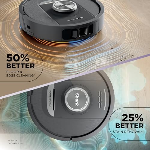 Shark Robot Vacuum & Mop Combo, PowerDetect NeverTouch Pro, Self-Emptying, Self-Refill with Self-Clean Pad Wash & Dry, 60-Day Debris Capacity, 30-Day Refill Tank, 5 PowerDetect Technologies, AV2800ZE