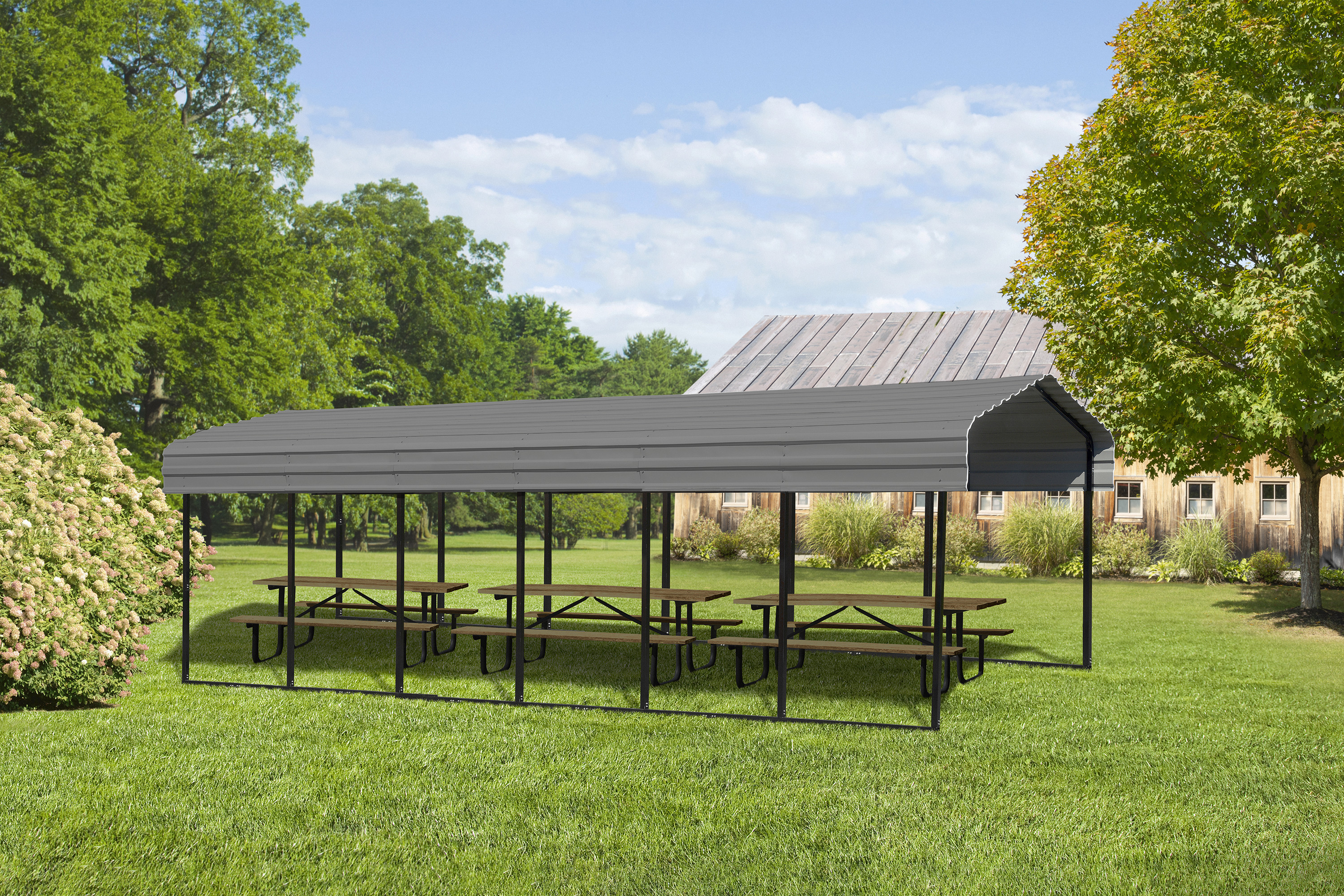 Arrow Carport, 10 ft. x 29 ft. x 9 ft. Charcoal