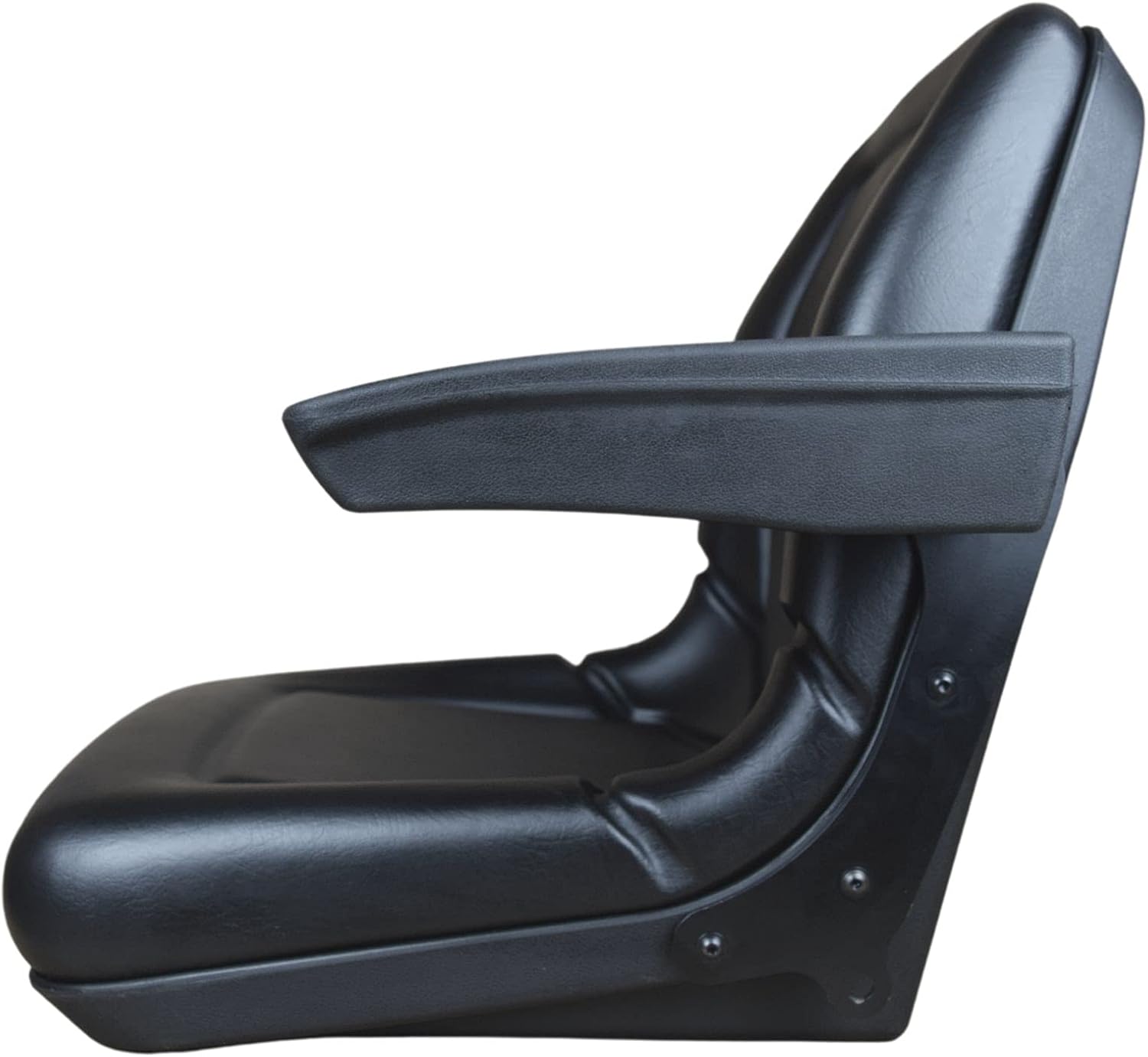 TRAC SEATS Black Tractor Seat with Armrests for John Deere 650 750 850 950 1050 900CH Compact Tractors CH16115 (SAME DAY SHIPPING)