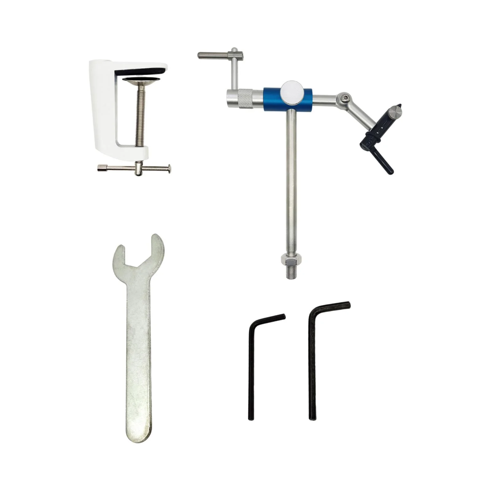 Fly Tying Vise,Rotary Fly Tying Vise Fishing Flies Tying Tool,Fly Gears 360 degree Rotation Multiple Adjustments,C Clamps Tying Vise with Steel Hardened Jaw,Handy Fly Hooks Tool for Beginner