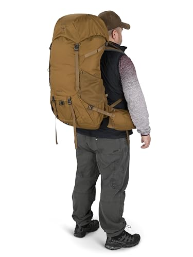 Osprey Rook 65L Men's Backpacking Backpack, Dark Charcoal/Silver Lining, Extended Fit