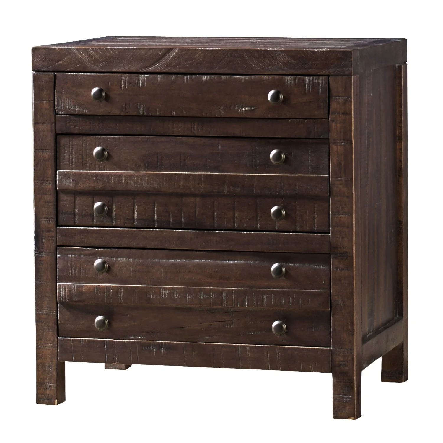 Townsend 5 PC King Storage Bedroom Set w 2 Nightstand in Java