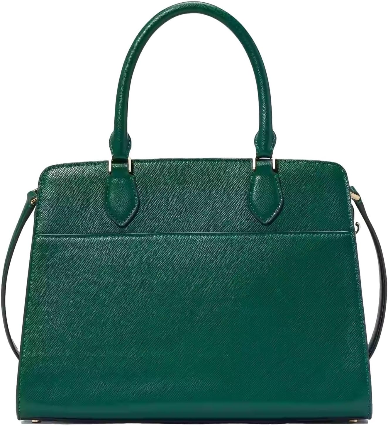 Kate Spade New York Women's Madison Saffiano Leather Medium Satchel Bag, Deep Jade