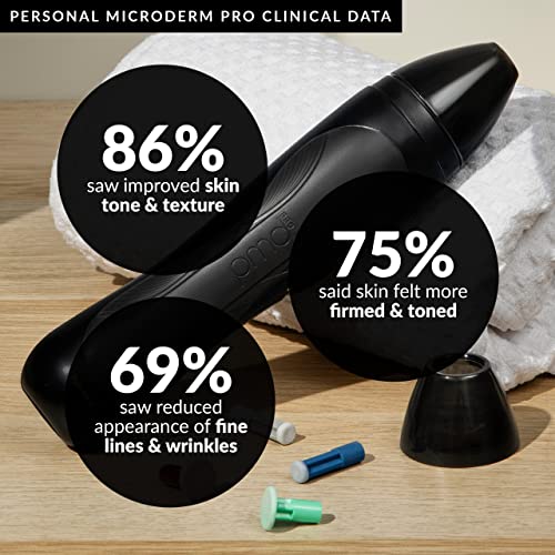 PMD Personal Microderm Pro - At-Home Microdermabrasion Machine with Kit for Face & Body - Exfoliating Crystals and Vacuum Suction for Fresh and Radiant Skin - High & Low Speed Options