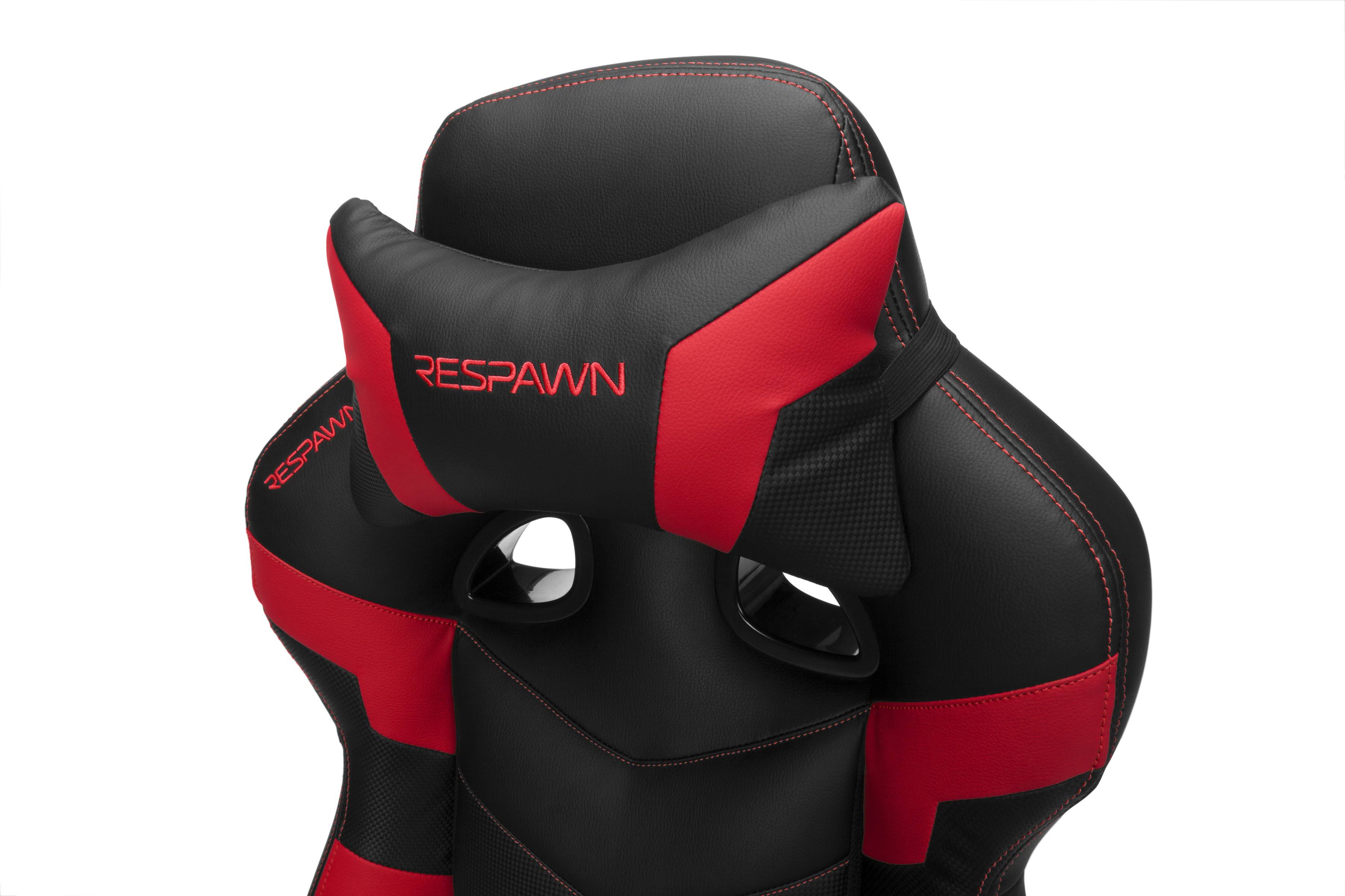 Respawn 110 Pro Racing Style Gaming Chair, Reclining Ergonomic Chair with Built-in Footrest, Red