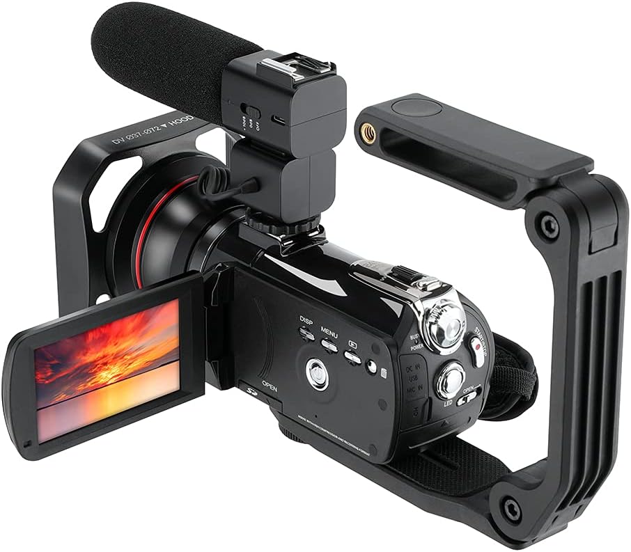 Ordro AC5 4K Camcorder Optical Zoom Ultra HD Video Camera Vlogging Camera for YouTube,12x Optical Zoom 3.1 IPS Touchscreen 1080P 60FPS WiFi Vlog Recorder