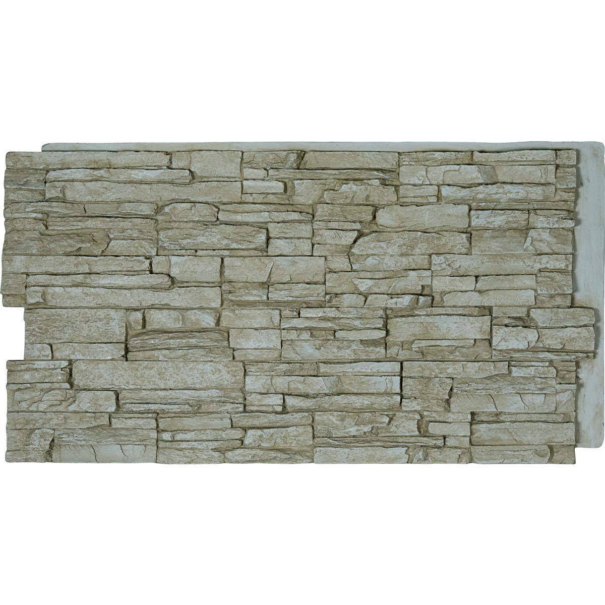 Canyon Ridge Stacked Stone, Stonewall Faux Stone Siding Panel - Sandstone
