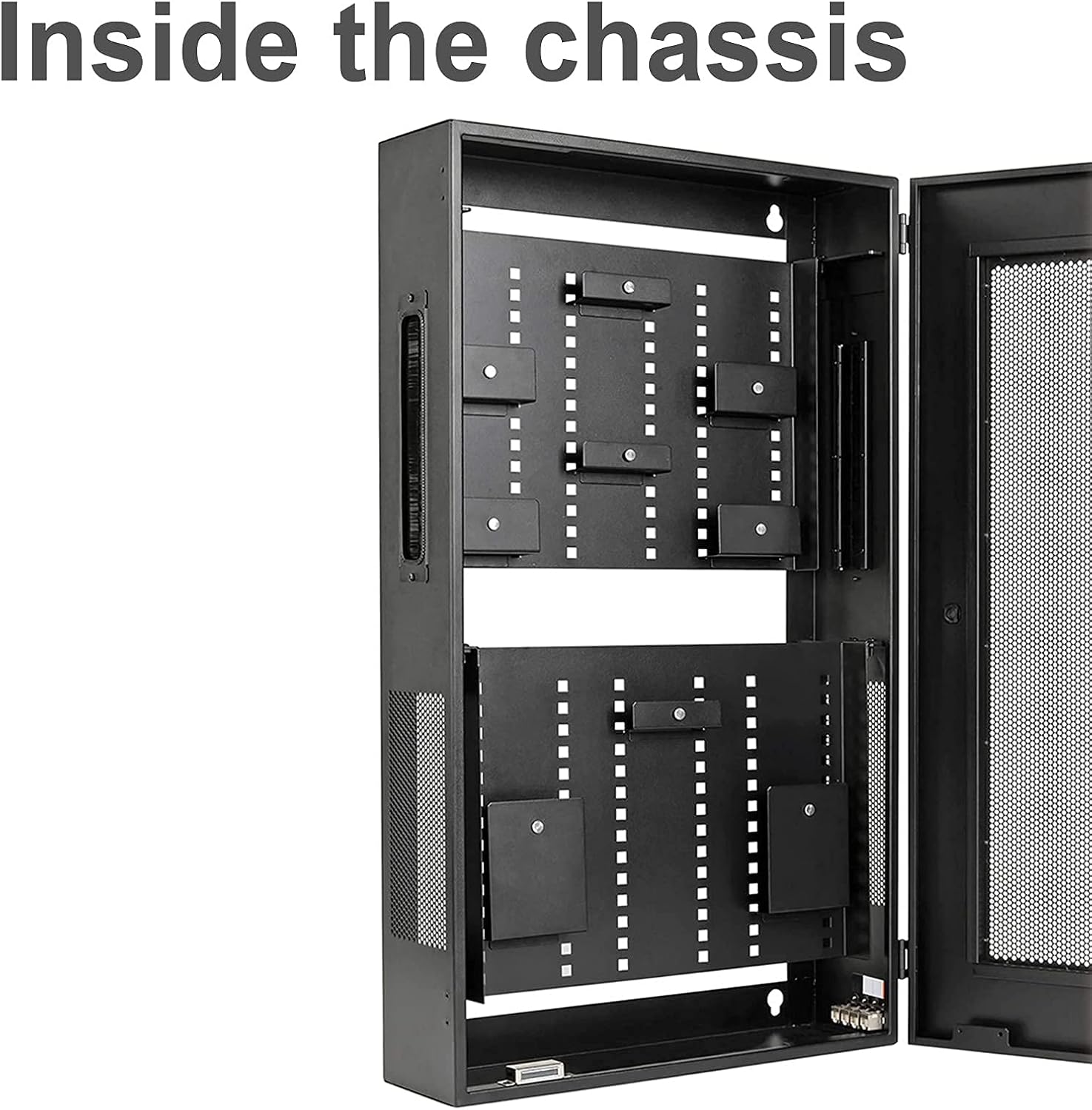 3U 19-inch Vertical Installation Smart Rack, Adjustable Bracket, Wall-Mounted Cabinet