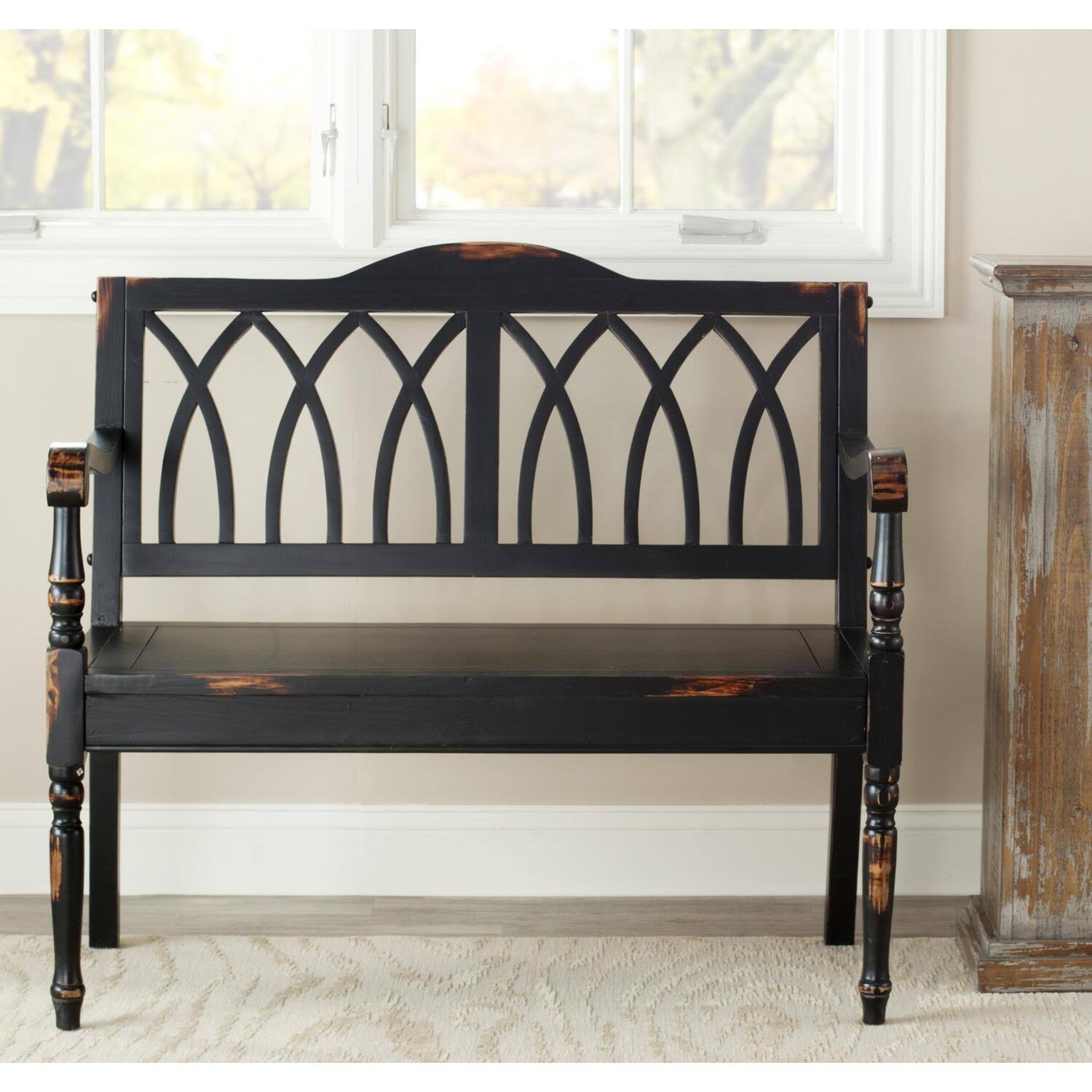 Safavieh Benjamin Bench, Grey