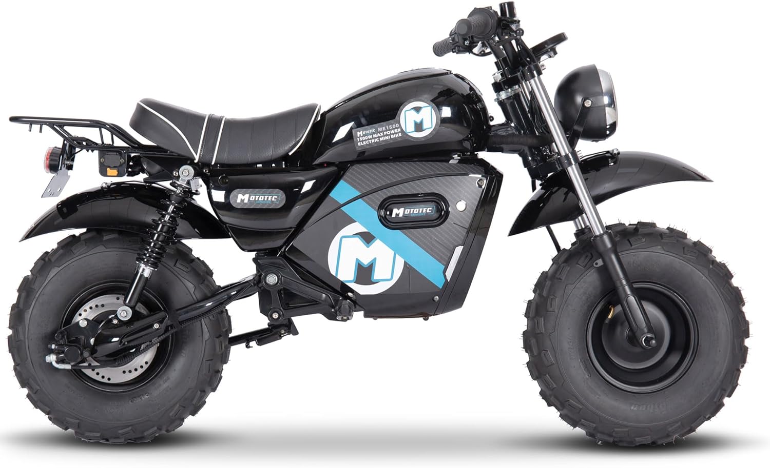 MotoTec 60v 1500w Electric Powered Mini Bike Lithium Black