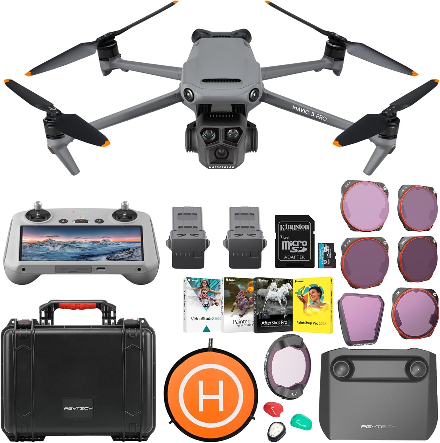 DJI Mavic 3 Pro Drone with Fly More Combo & DJI RC Pro Complete Kit