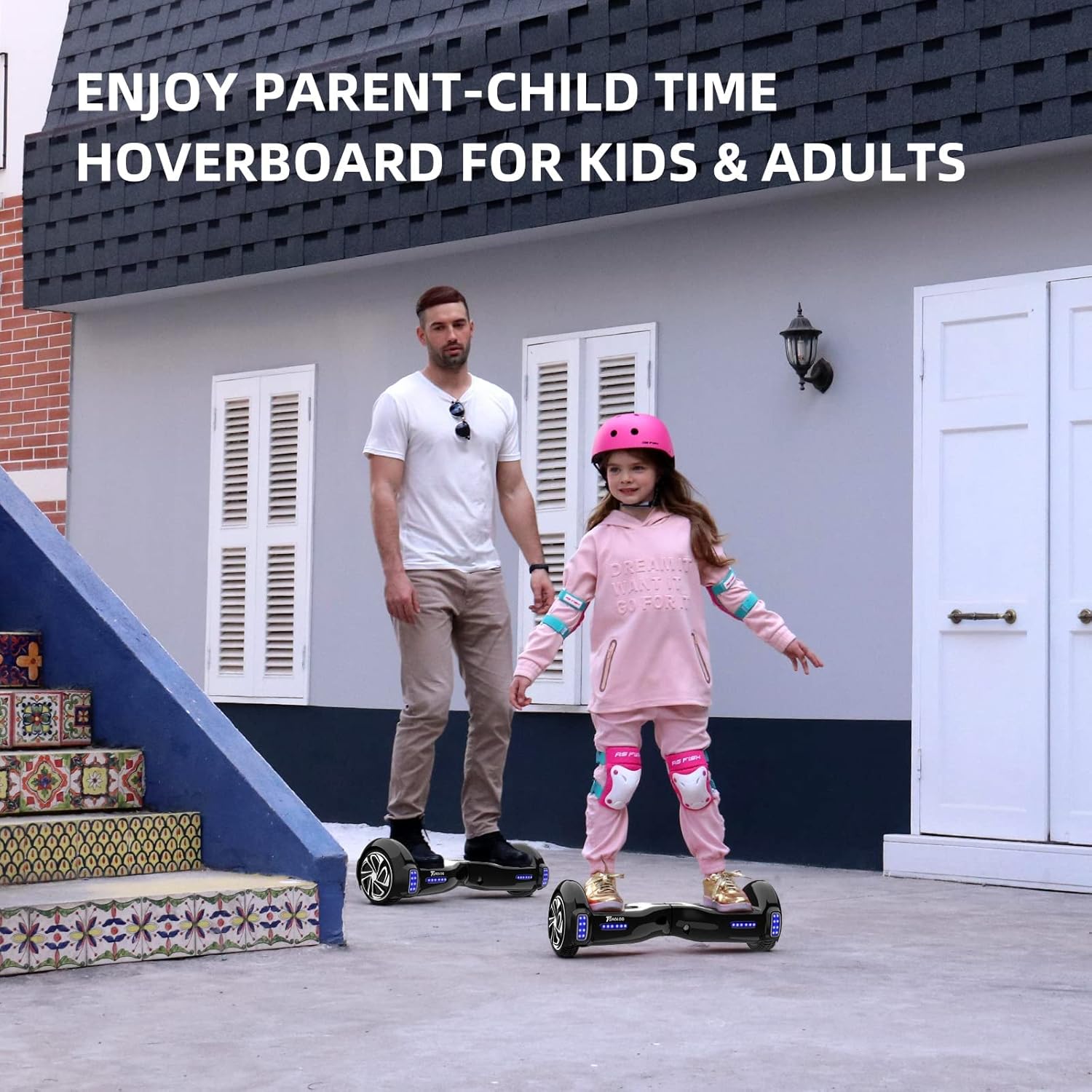 TOMOLOO Hoverboard for Kids and Adults,6.5" Hoverboard with Bluetooth Speaker and Colorful LED lights,Self Balancing Scooters App Controlled Longtime Hoverboards Ul2272 Certified