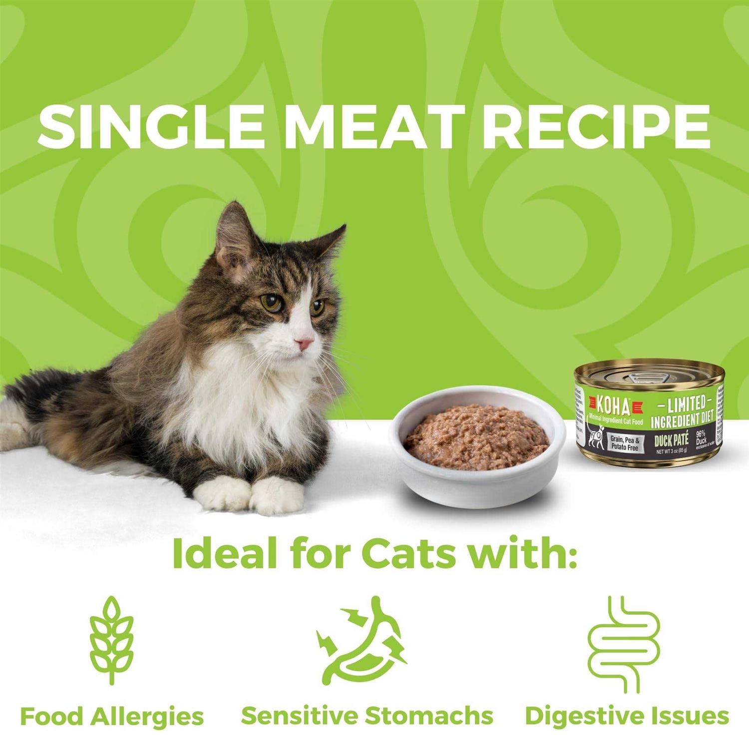 Koha Limited Ingredient Diet Duck Pate for Cats Single Meat Wet Cat Food for Sensitive Stomachs - Pet Supplies online store
