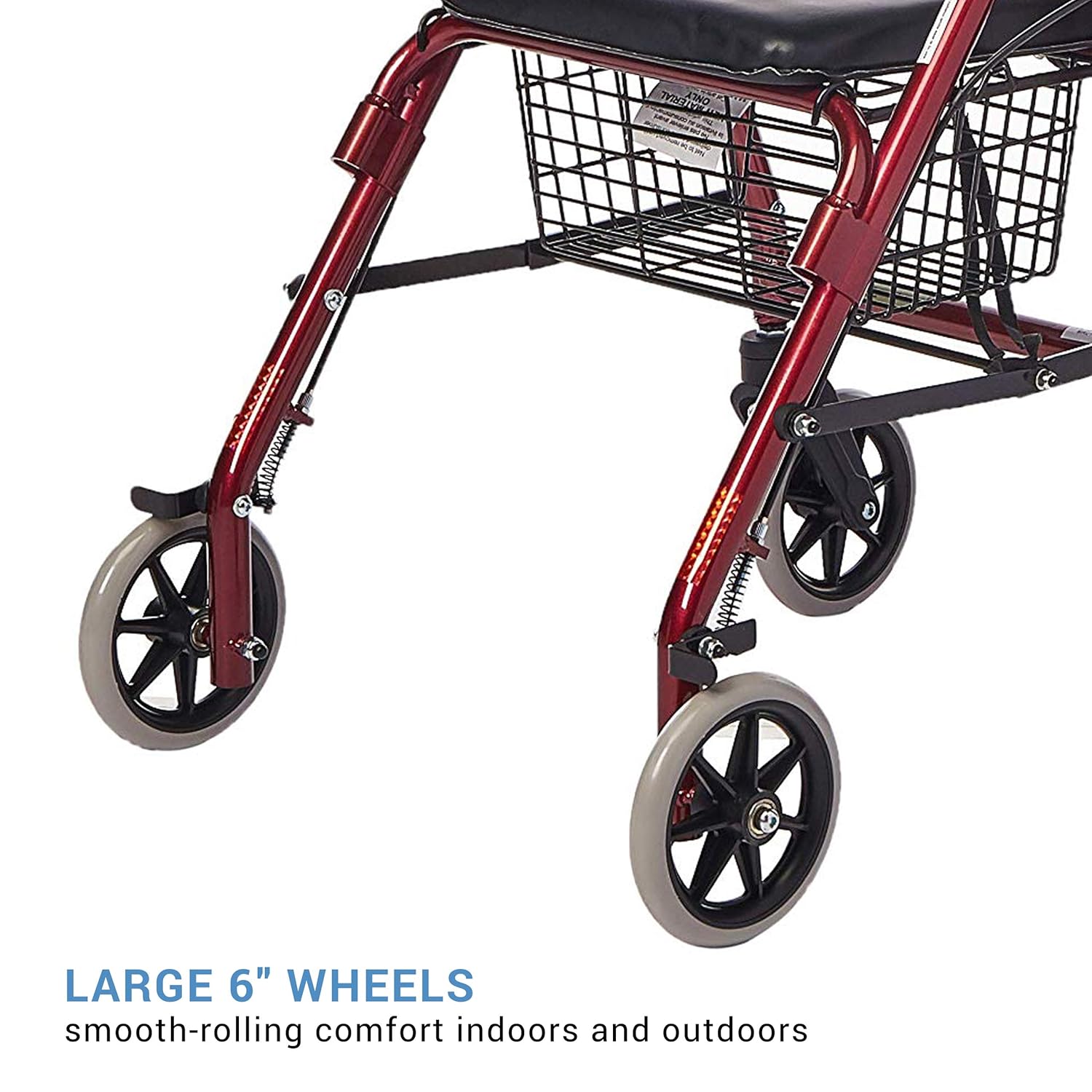 Lumex Walkabout Junior Rollator Walker with Seat, Small & Narrow for Short Adults, Pediatrics & Kids