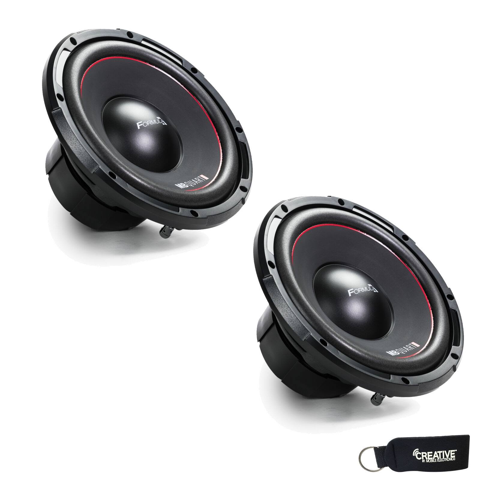 MB Quart Formula Fw1-254 Bundle - Two 10 inch Dual Voice Coil 400 Watt Car Audio Subwoofers