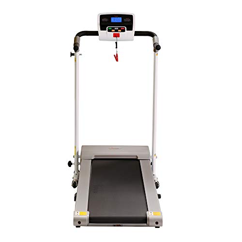 Sunny Health & Fitness Smart Foldable Exercise Running Walking Treadmill, Easy Assembly, LCD Performance Monitor, Device Holder, Optional SunnyFit® App Enhanced Connectivity