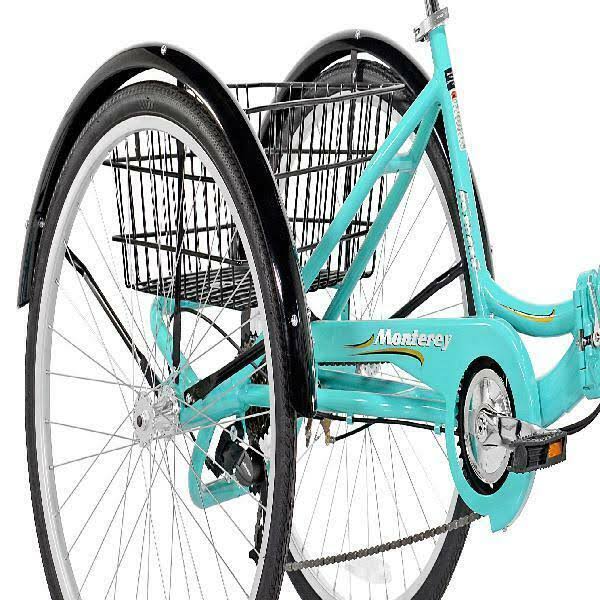 Kent 26 inch Monterey Folding Adult Trike, Aqua
