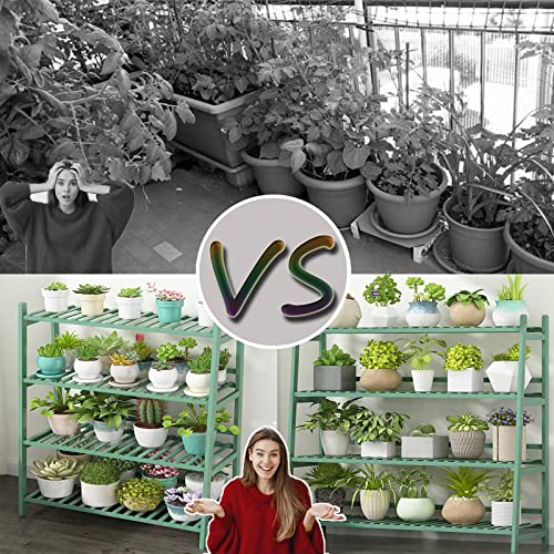 4-Tier Wooden Indoor Flower Plant Stand, Garden Balcony Decoration Stand, Multi-Layer Storage Rack, Flower Pot Holder (100cm)