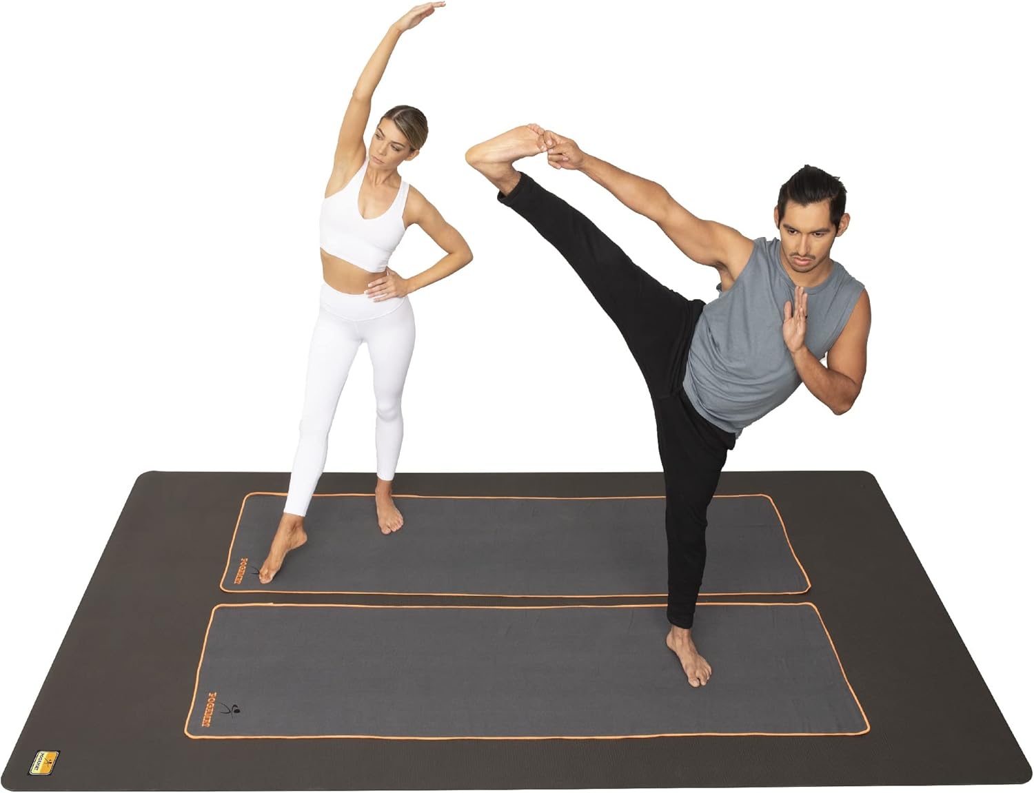Premium Large Exercise Mat - 6 ft X 6 ft X 1/4" Thick Durable Workout Mat For Home Gym Flooring - Works Great For All Cardio, Yoga Mat, Exercise Bike Mat - Use With Or Without Shoes