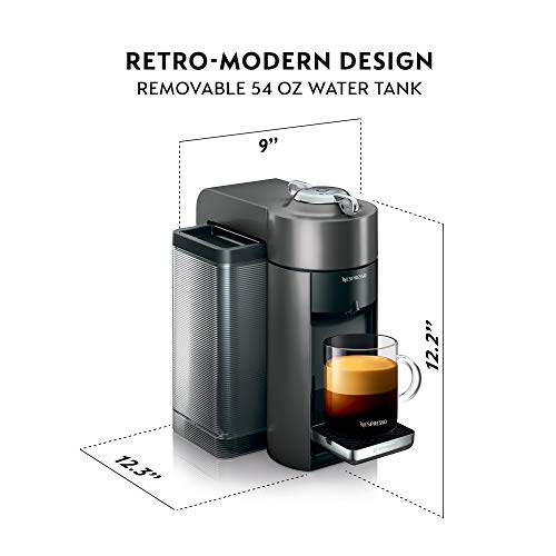 Nespresso Vertuo Coffee and Espresso Machine by De'Longhi, Piano Black