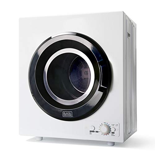 BLACK+DECKER BCED26 Compact Dryer for Standard Wall Outlet, Small, Modes, Load Volume