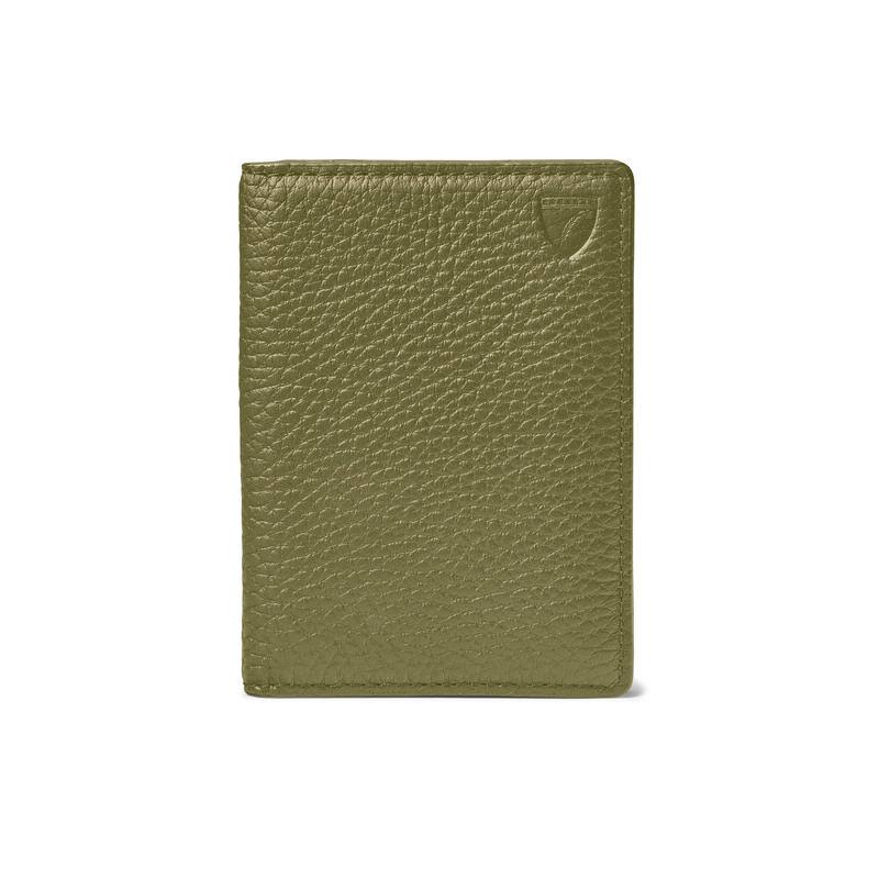 Aspinal of London Ladies Green Double Fold Credit Card Holder