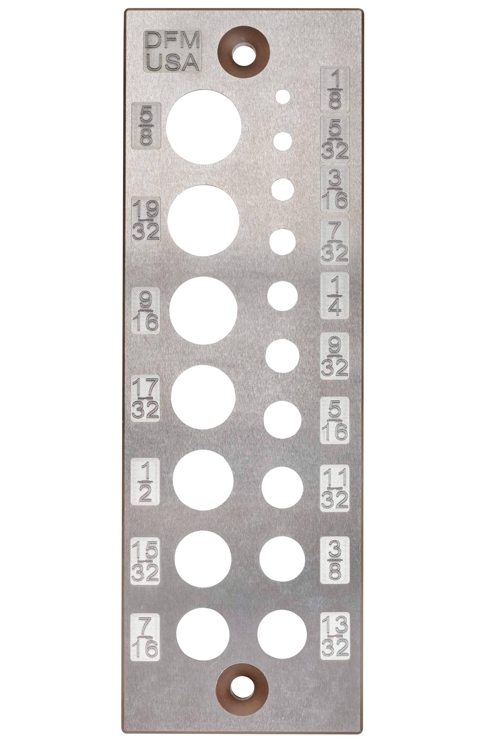 DFM A2 Steel Dowel Plate 17 Holes Made in USA (English 17 Holes)