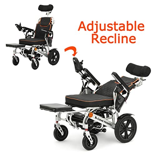 Culver Mobility Shawk Electric Wheelchair for Adults, All Terrain Lightweight Foldable Wheelchairs,Power Motorized Electric Wheel Chair, Comfortable Remote Control Mobility Aid (Gray)